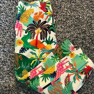 Girls NWOT' Tropical Print capri Leggings - Multicolor